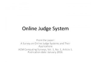 Online judge system design