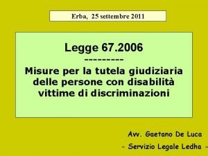 Legge 67 2006