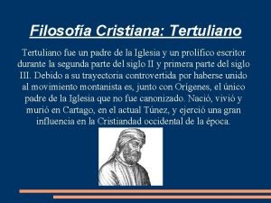 Tertuliano quien fue