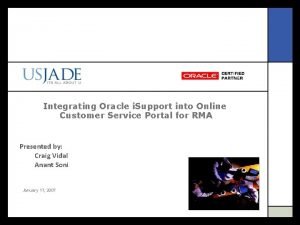 Integrating Oracle i Support into Online Customer Service