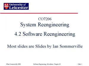 Software reengineering