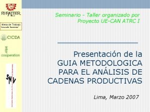 Mesa de Trabajo Seminario Taller organizado por Proyecto