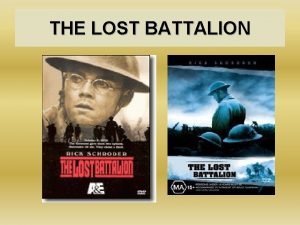 THE LOST BATTALION MAJOR CHARLES WHITTLESEY MAJOR CHARLES