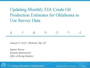 Updating Monthly EIA Crude Oil Production Estimates for