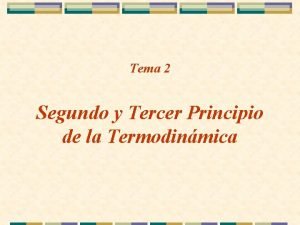 Segundo principio de la termodinámica