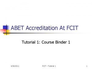 Fcit course