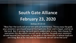 South gate alliance