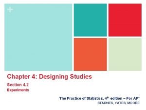 Chapter 4 designing studies
