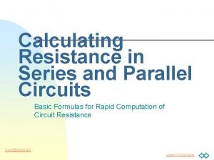 How to calculate resistance in series