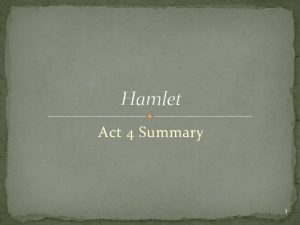 Hamlet act four summary