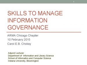 Arma information governance Arma information governance