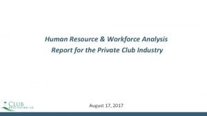 Workforce analysis report