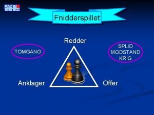 Fnidderspillet Redder TOMGANG Anklager SPLID MODSTAND KRIG Offer