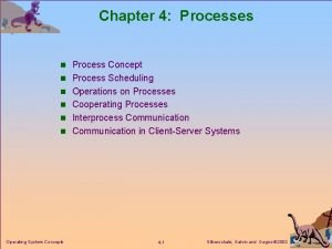Chapter 4 Processes n Process Concept n Process