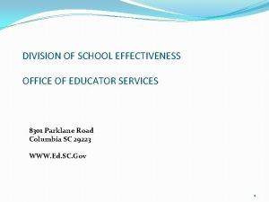 Office of educator services