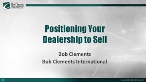 Bob clements international