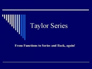 Taylor series for cosx