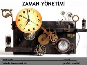 ZAMAN YNETM hazrlayan sunan kalinda danmanlk ltd prof