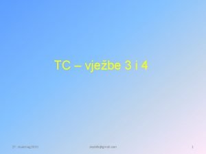 TC vjebe 3 i 4 27 studenog 2020