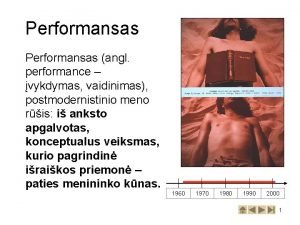 Performansas angl performance vykdymas vaidinimas postmodernistinio meno ris