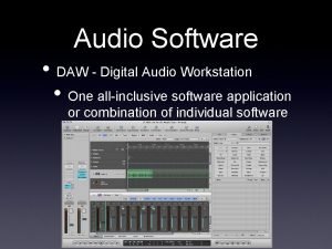 Audio Software DAW Digital Audio Workstation One allinclusive