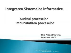 Integrarea sistemelor informatice