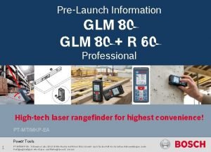 Launch package GLM 80 R 60 Professional PreLaunch