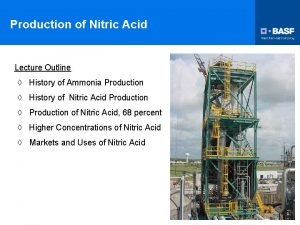 Nitric acid production plant