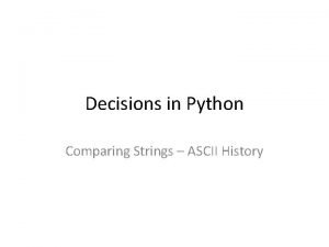 Python compare strings