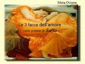 Silvia Orione Le 3 facce dellamore nelle poesie