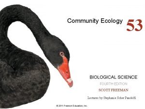 Community Ecology 53 BIOLOGICAL SCIENCE FOURTH EDITION SCOTT