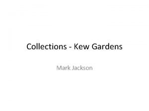 Collections Kew Gardens Mark Jackson Collections Collection Databased