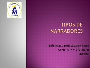 Profesora Camila lvarez Alfaro Curso 6A Y 6B