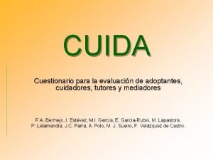 Cuestionario cuida