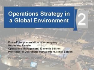 Global operations strategy options