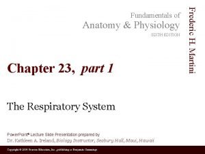 Anatomy Physiology SIXTH EDITION Chapter 23 part 1