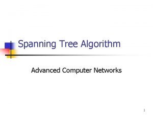 Spanning tree algorithm in computer networks