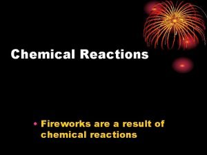 Fireworks chemical equation