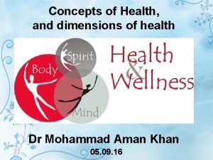 Dimensions of health