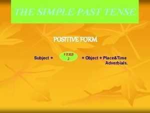 Simple past positive
