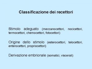 Classificazione fibre nervose lloyd