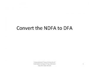 Ndfa to dfa