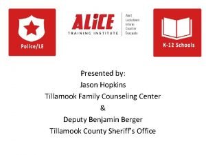 Tillamook family counseling center
