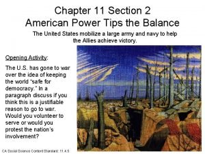 Chapter 11 section 2 american power tips the balance