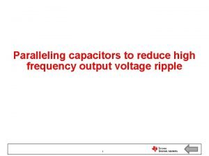Paralleling capacitors