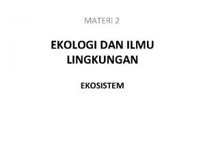 Habitat adalah Habitat adalah