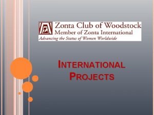 Zonta international projects