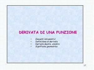 Significato geometrico della derivata