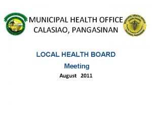 Municipal health office function