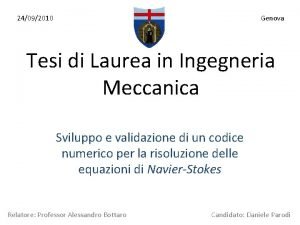 24092010 Genova Tesi di Laurea in Ingegneria Meccanica